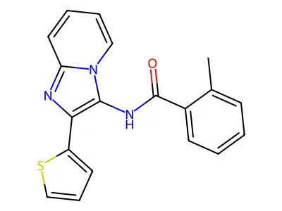 2-Methyl-N-[2-(thiophen-2-YL)imidazo[1,2-A]pyridin-3-YL]benzamide structure