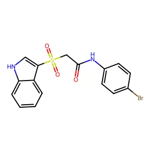 2-((1H-indol-3-yl)sulfonyl)-N-(4-bromophenyl)acetamide structure