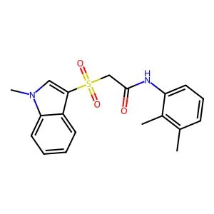 N-(2,3-dimethylphenyl)-2-[(1-methyl-1H-indol-3-yl)sulfonyl]acetamide structure