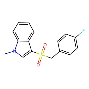 3-((4-Fluorobenzyl)sulfonyl)-1-methyl-1H-indole structure