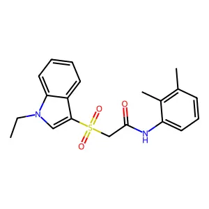 N-(2,3-dimethylphenyl)-2-((1-ethyl-1H-indol-3-yl)sulfonyl)acetamide structure