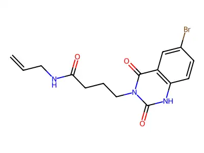 4-(6-bromo-2,4-dioxo-1H-quinazolin-3-yl)-N-prop-2-enylbutanamide structure