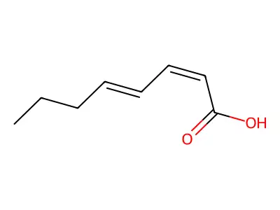 2,4-辛二烯酸 structure