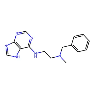 N1-benzyl-N1-methyl-N2-(9H-purin-6-yl)ethane-1,2-diamine structure