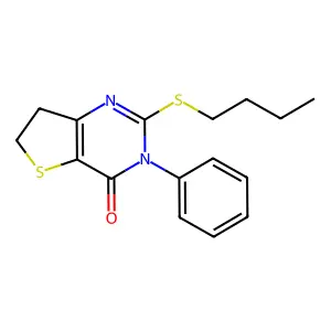 2-Butylsulfanyl-3-phenyl-6,7-dihydrothieno[3,2-d]pyrimidin-4-one structure