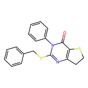 2-Benzylsulfanyl-3-phenyl-6,7-dihydrothieno[3,2-d]pyrimidin-4-one structure