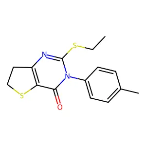 2-(ethylthio)-3-(p-tolyl)-6,7-dihydrothieno[3,2-d]pyrimidin-4(3H)-one structure