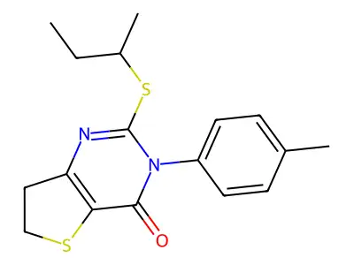 2-(sec-butylthio)-3-(p-tolyl)-6,7-dihydrothieno[3,2-d]pyrimidin-4(3H)-one structure
