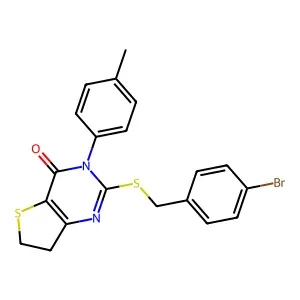 2-((4-bromobenzyl)thio)-3-(p-tolyl)-6,7-dihydrothieno[3,2-d]pyrimidin-4(3H)-one structure