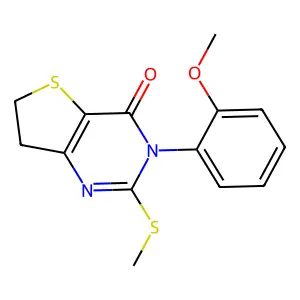 3-(2-Methoxyphenyl)-2-methylsulfanyl-6,7-dihydrothieno[3,2-d]pyrimidin-4-one structure