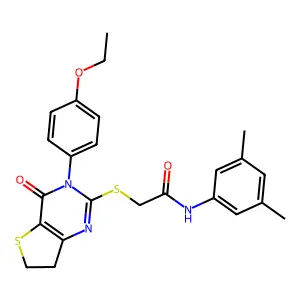 N-(3,5-dimethylphenyl)-2-((3-(4-ethoxyphenyl)-4-oxo-3,4,6,7-tetrahydrothieno[3,2-d]pyrimidin-2-yl)thio)acetamide structure