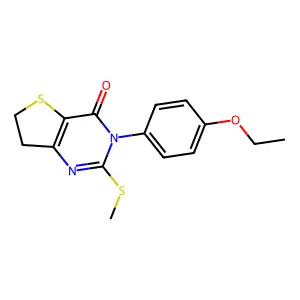 3-(4-ethoxyphenyl)-2-(methylthio)-6,7-dihydrothieno[3,2-d]pyrimidin-4(3H)-one structure