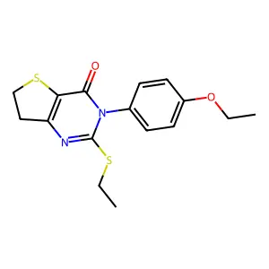 3-(4-ethoxyphenyl)-2-(ethylthio)-6,7-dihydrothieno[3,2-d]pyrimidin-4(3H)-one structure