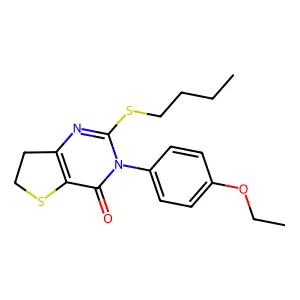 2-Butylsulfanyl-3-(4-ethoxyphenyl)-6,7-dihydrothieno[3,2-d]pyrimidin-4-one structure