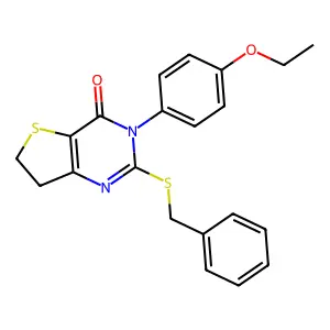 2-Benzylsulfanyl-3-(4-ethoxyphenyl)-6,7-dihydrothieno[3,2-d]pyrimidin-4-one structure