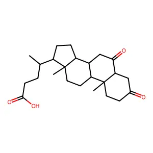 3,6-二氧代胆烷-24-酸 structure
