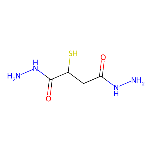 Mercaptosuccindihydrazide structure