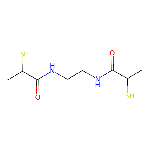 N,N'-Ethylenebis(2-mercaptopropionamide) structure