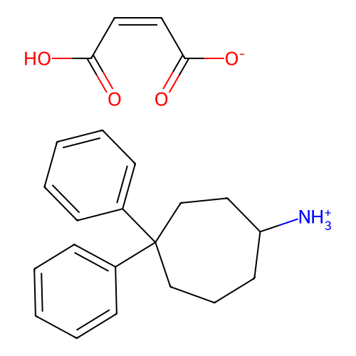 Cycloheptylamine, 4,4-diphenyl-, maleate structure