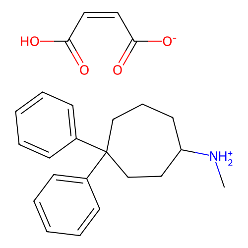 Cycloheptylamine, 4,4-diphenyl-N-methyl-, maleate structure