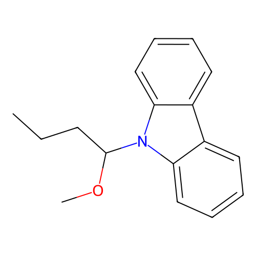 9-(1-Methoxybutyl)-9H-carbazole structure