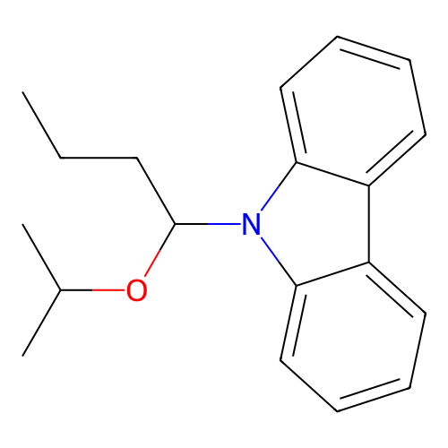 9-(1-isopropoxybutyl)-9H-carbazole structure