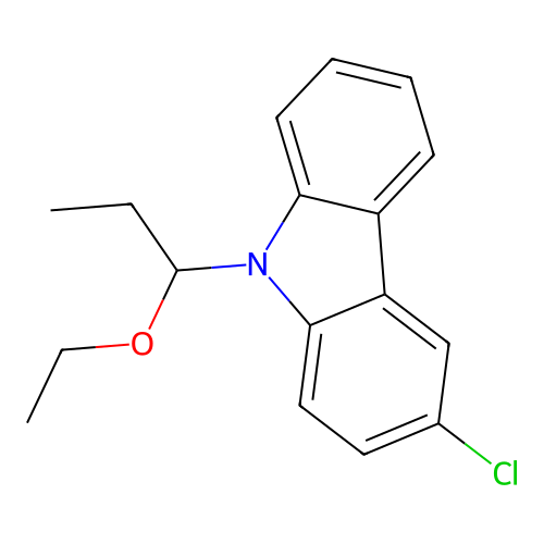 3-chloro-9-(1-ethoxypropyl)-9H-carbazole structure