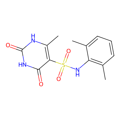 N-(2,6-dimethylphenyl)-6-methyl-2,4-dioxo-1,2,3,4-tetrahydropyrimidine-5-sulfonamide structure