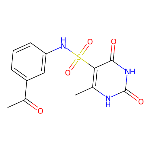 N-(3-acetylphenyl)-6-methyl-2,4-dioxo-1,2,3,4-tetrahydropyrimidine-5-sulfonamide structure