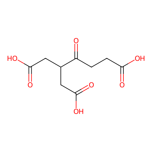 3-(Carboxymethyl)-4-oxoheptanedioic acid structure