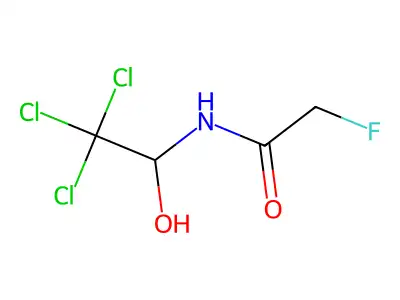 2-fluoro-N-(2,2,2-trichloro-1-hydroxyethyl)acetamide structure