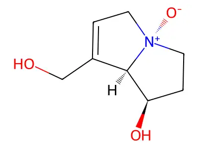 (1R,4R,8R)-7-(hydroxymethyl)-4-oxido-2,3,5,8-tetrahydro-1H-pyrrolizin-4-ium-1-ol structure
