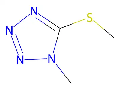 1-methyl-5-(methylsulfanyl)-1H-1,2,3,4-tetrazole structure
