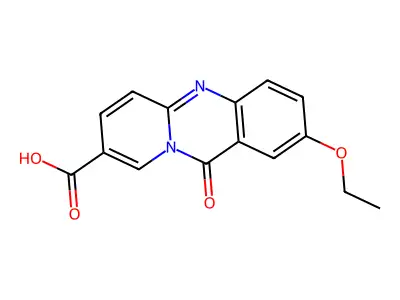 11H-Pyrido(2,1-b)quinazoline-8-carboxylic acid, 2-ethoxy-11-oxo- structure