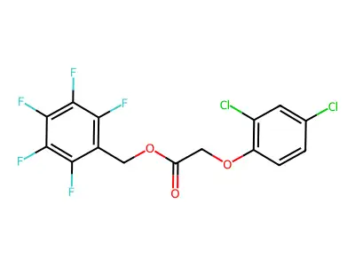 (2,4-Dichlorophenoxy)acetic acid, pentafluorobenzyl ester structure