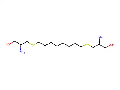 1-Propanol, 3,3'-(1,8-octanediylbis(thio))bis(2-amino- structure