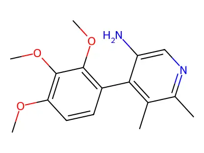 5,6-Dimethyl-4-(2,3,4-trimethoxyphenyl)pyridin-3-amine structure