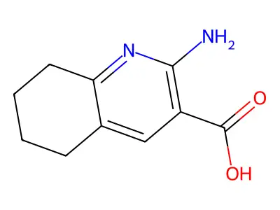 2-Amino-5,6,7,8-tetrahydroquinoline-3-carboxylic acid structure