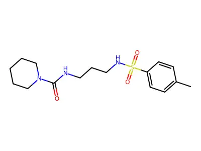 N-[3-[(4-methylphenyl)sulfonylamino]propyl]piperidine-1-carboxamide structure