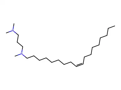 N,N,N'-trimethyl-N'-octadec-9-enylpropane-1,3-diamine structure