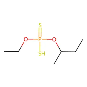 Phosphorodithioic acid, O-ethyl O-(1-methylpropyl) ester structure