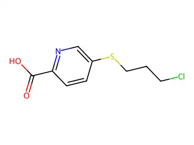 2-Pyridinecarboxylic acid, 5-((3-chloropropyl)thio)- structure