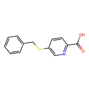5-(Benzylsulfanyl)pyridine-2-carboxylic acid structure
