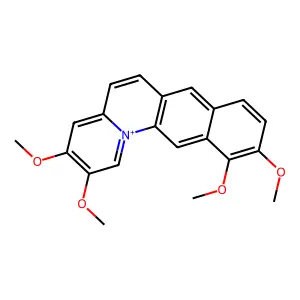 Dibenzo(a,g)quinolinium, 2,3,10,11-tetramethoxy- structure