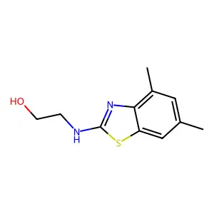 2-[(4,6-Dimethyl-1,3-benzothiazol-2-yl)amino]ethanol structure