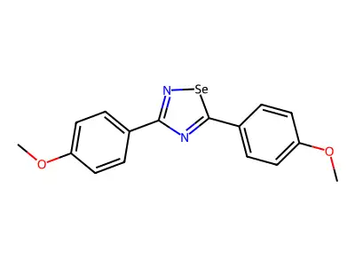 3,5-Bis(4-methoxyphenyl)-1,2,4-selenadiazole structure