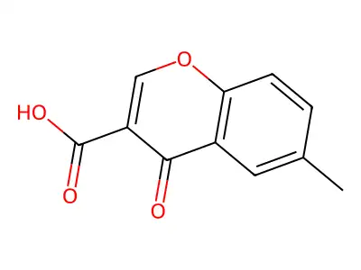 6-Methyl-4-oxo-4H-1-benzopyran-3-carboxylic acid structure