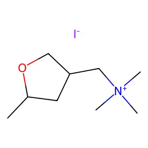 3-Furanmethanaminium, tetrahydro-N,N,N,5-tetramethyl-, iodide, cis- structure