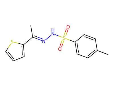 4-methyl-N-(1-thiophen-2-ylethylideneamino)benzenesulfonamide structure