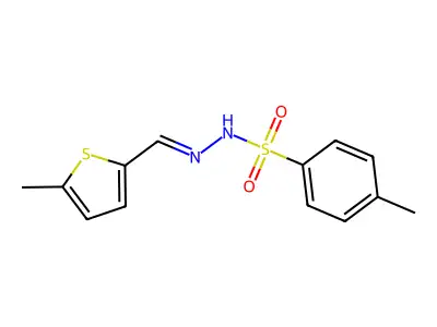 4-methyl-N-[(5-methylthiophen-2-yl)methylideneamino]benzenesulfonamide structure